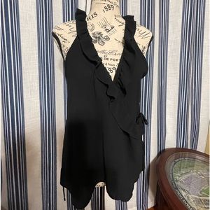 Black halter neck blouse